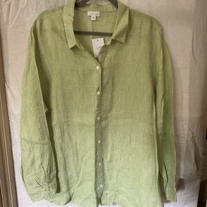 JJILL LINEN SHIRT PEAPOD